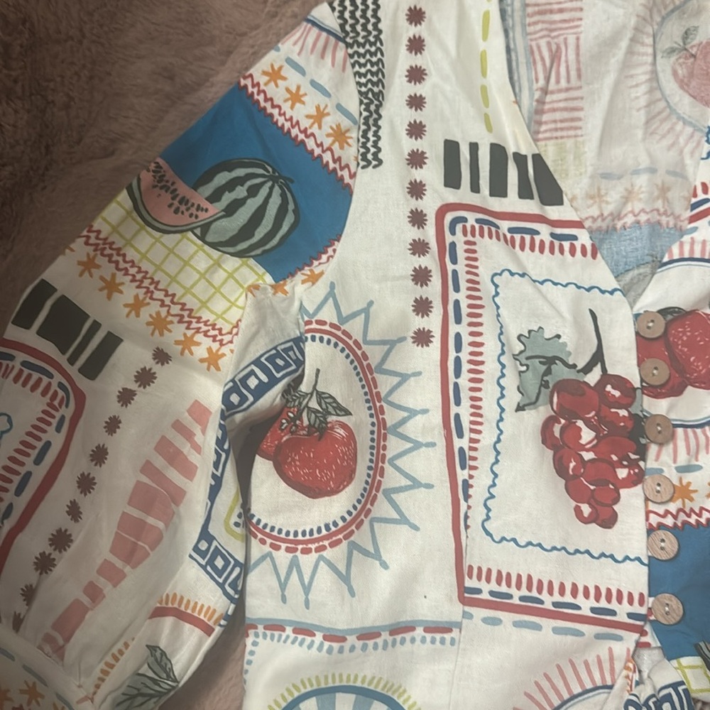 Colorful Patterned Crop Top - Picture 3 of 4